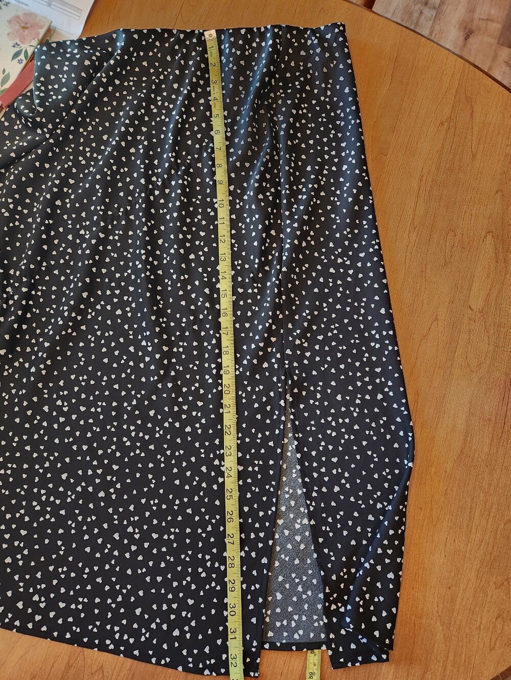 Cute Silky Heart Print Skirt - Picture 6 of 6